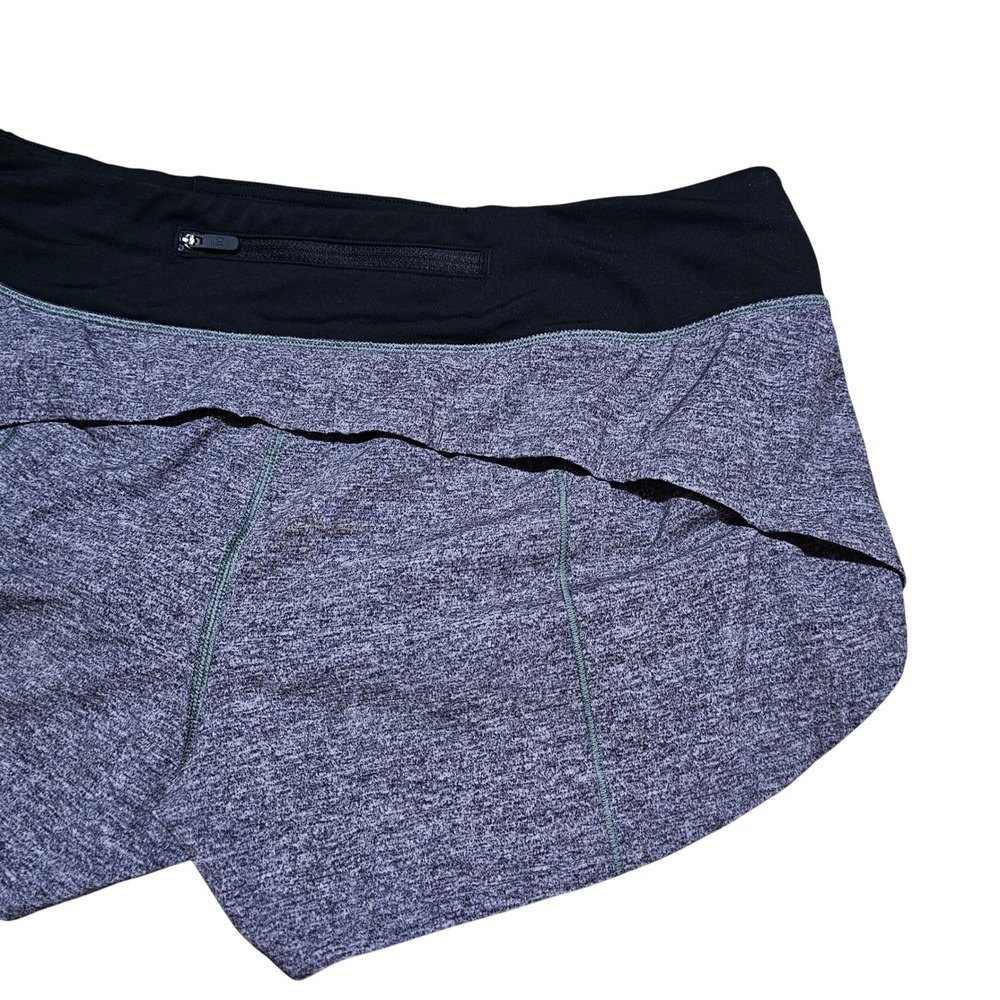 Lululemon Speed Up Mid-Rise 2.5" Running Shorts Heather Lux Multi Black Size 8 - Picture 6 of 9